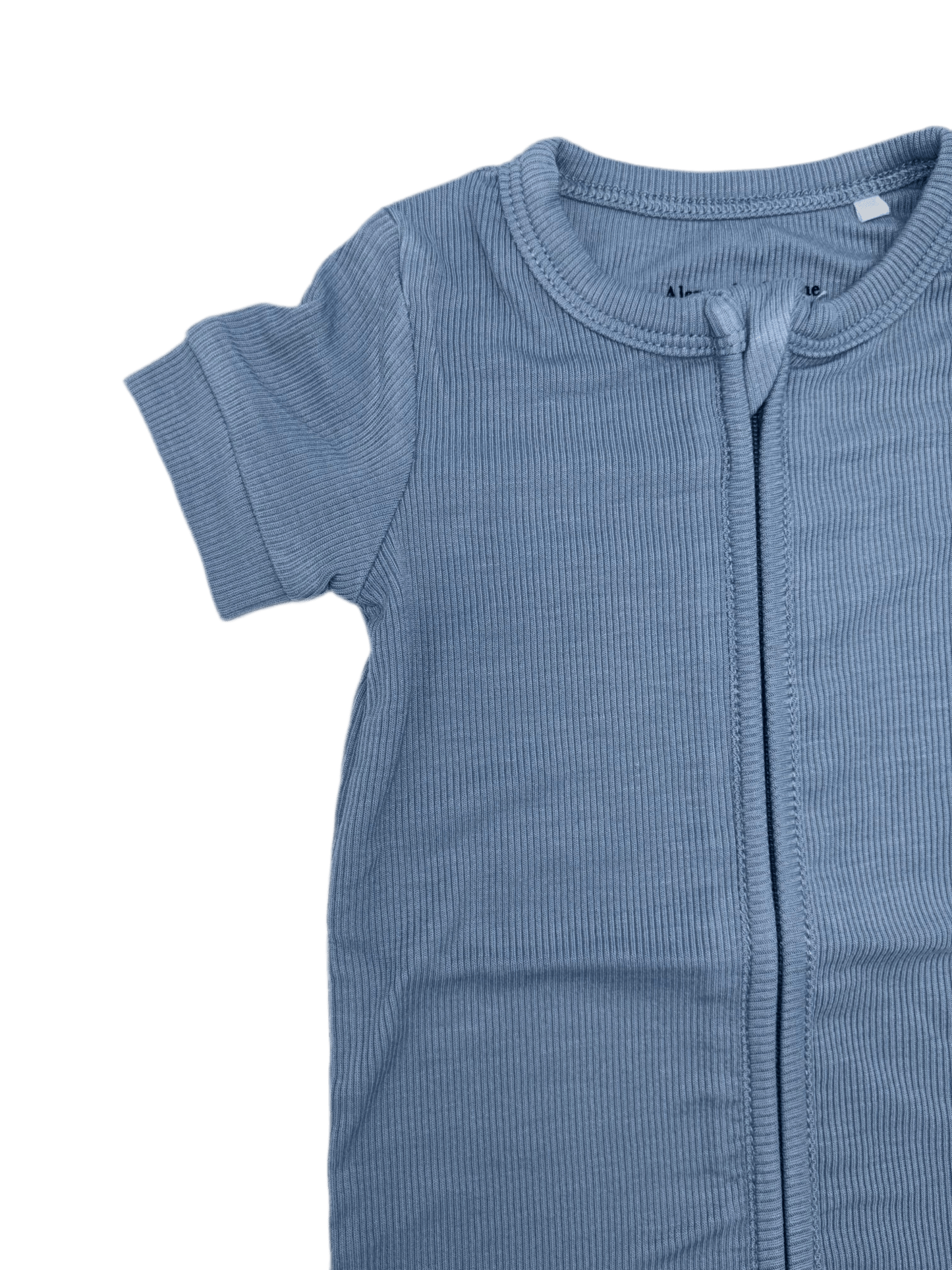 Solid Blue Ribbed Shortie