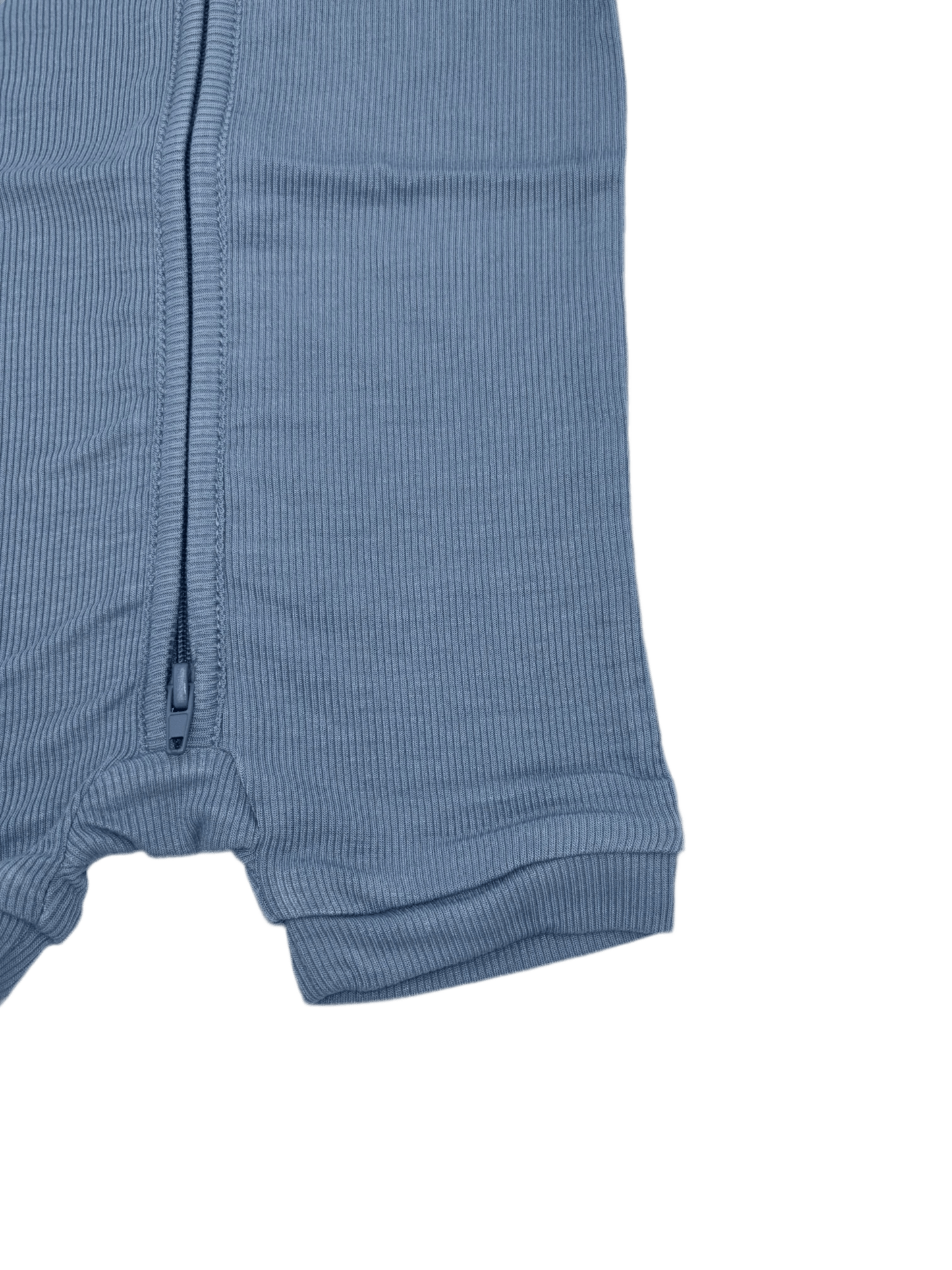 Solid Blue Ribbed Shortie