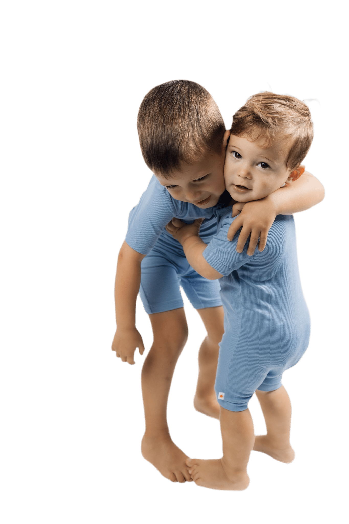 Solid Blue Ribbed Shortie