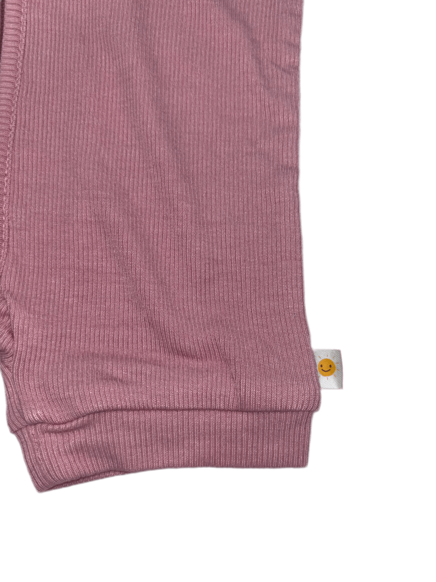 Solid Pink Ribbed Shortie