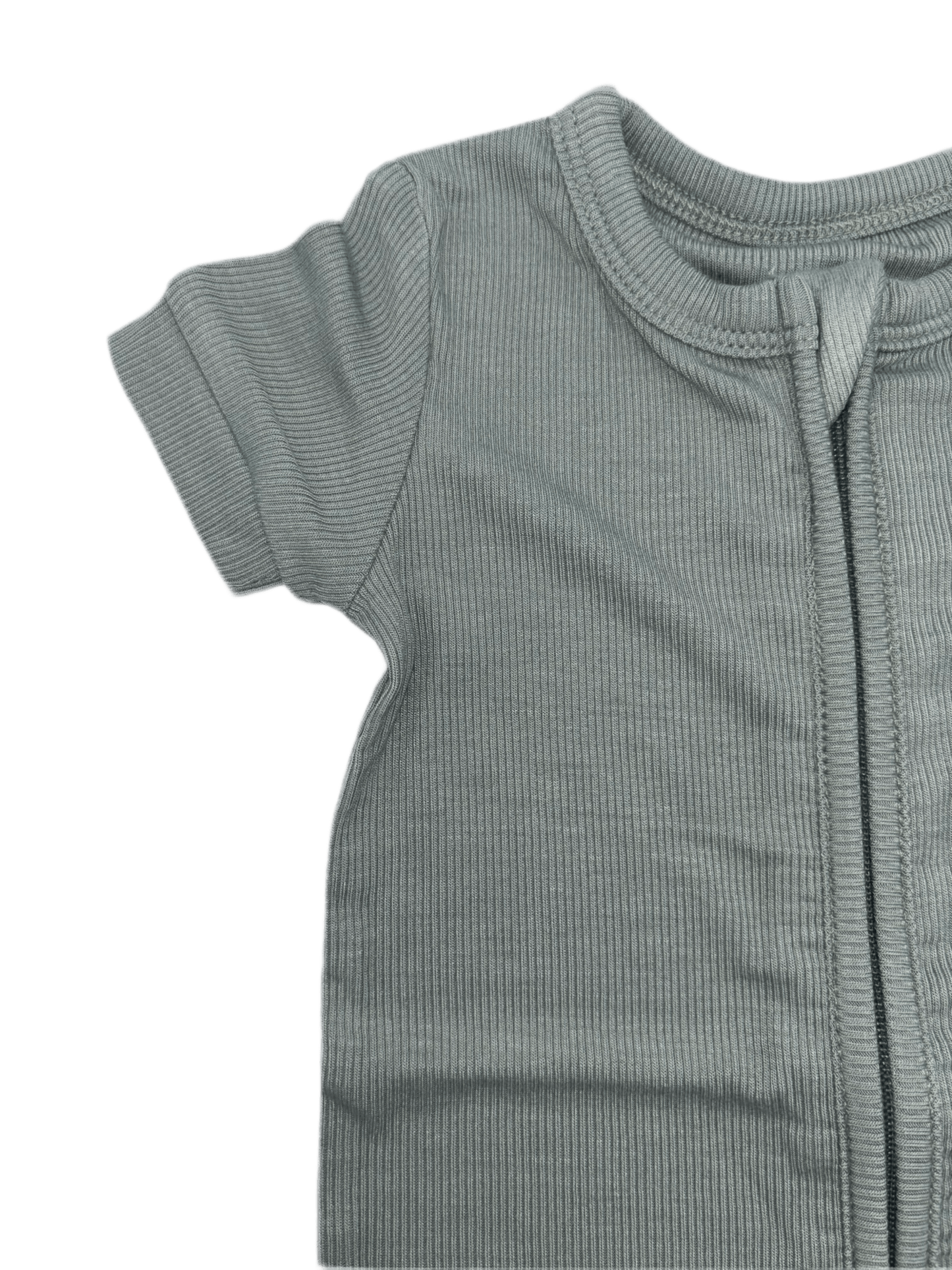 Solid Green Ribbed Shortie