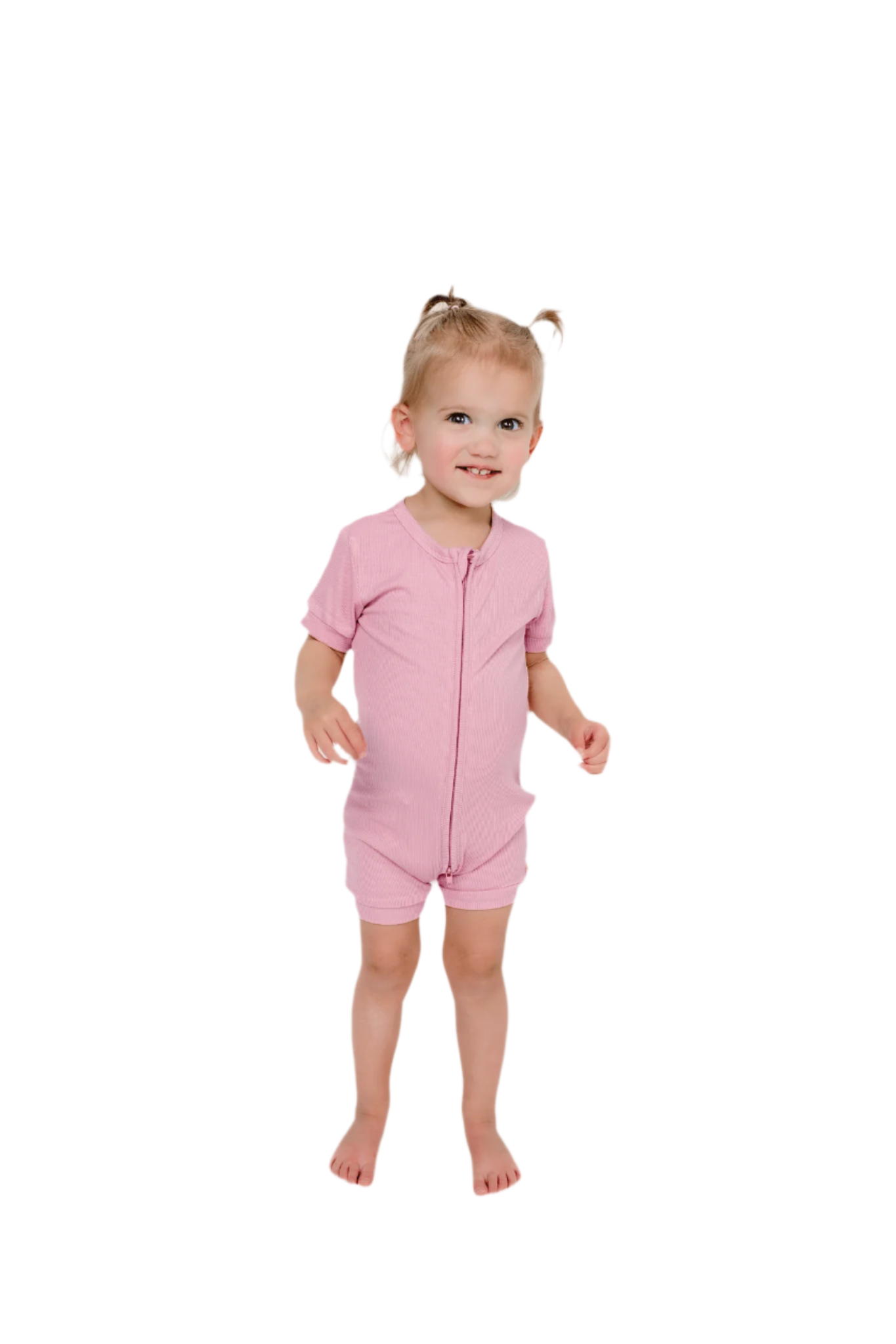 Solid Pink Ribbed Shortie