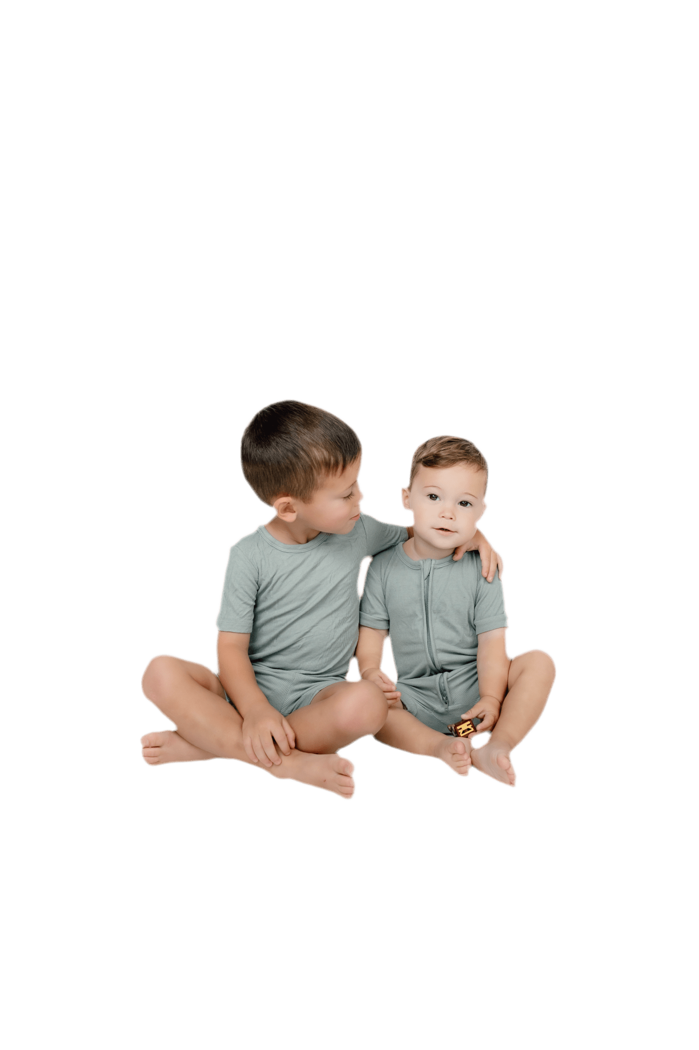 Solid Green Ribbed Shortie