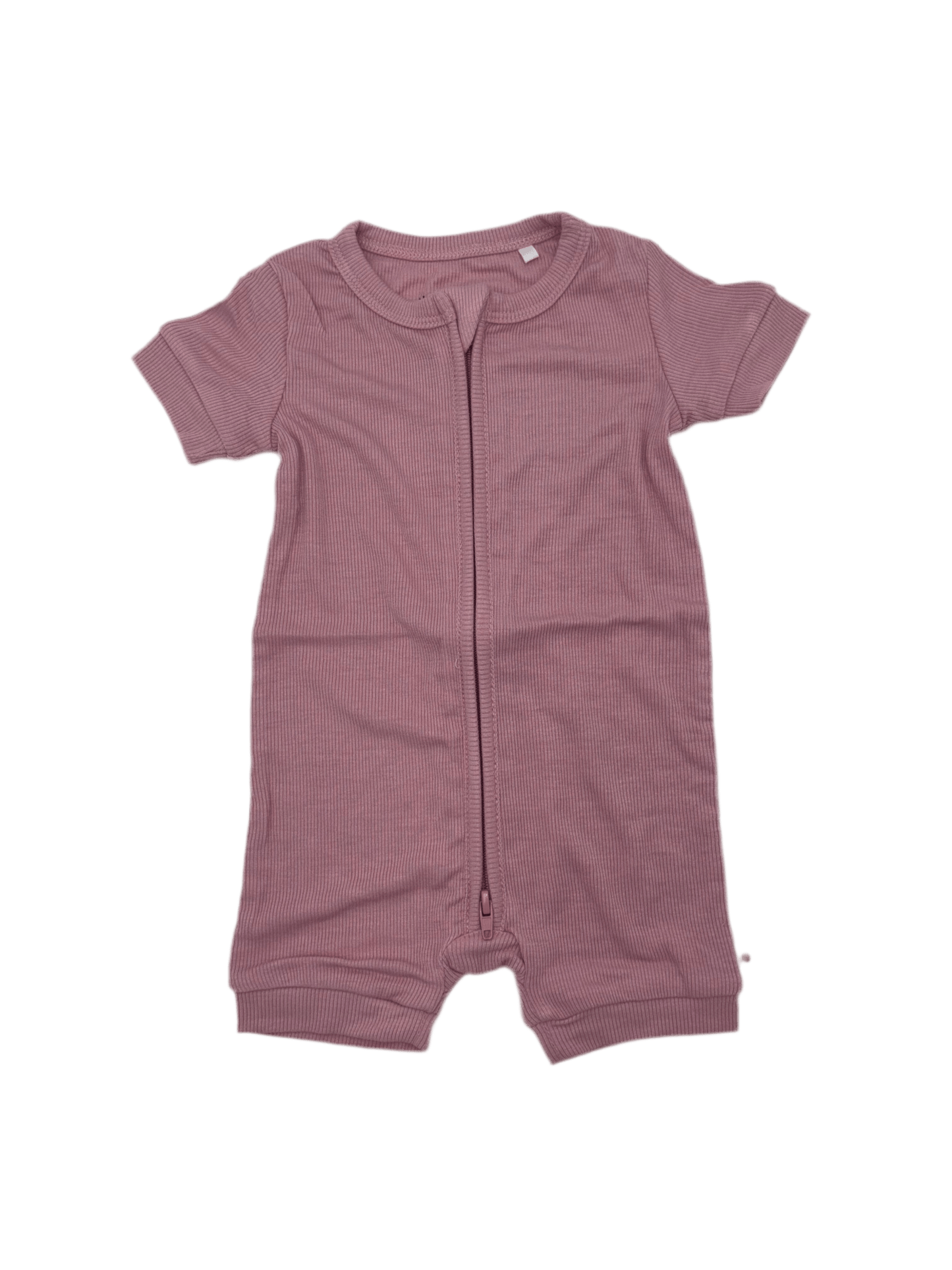 Solid Pink Ribbed Shortie