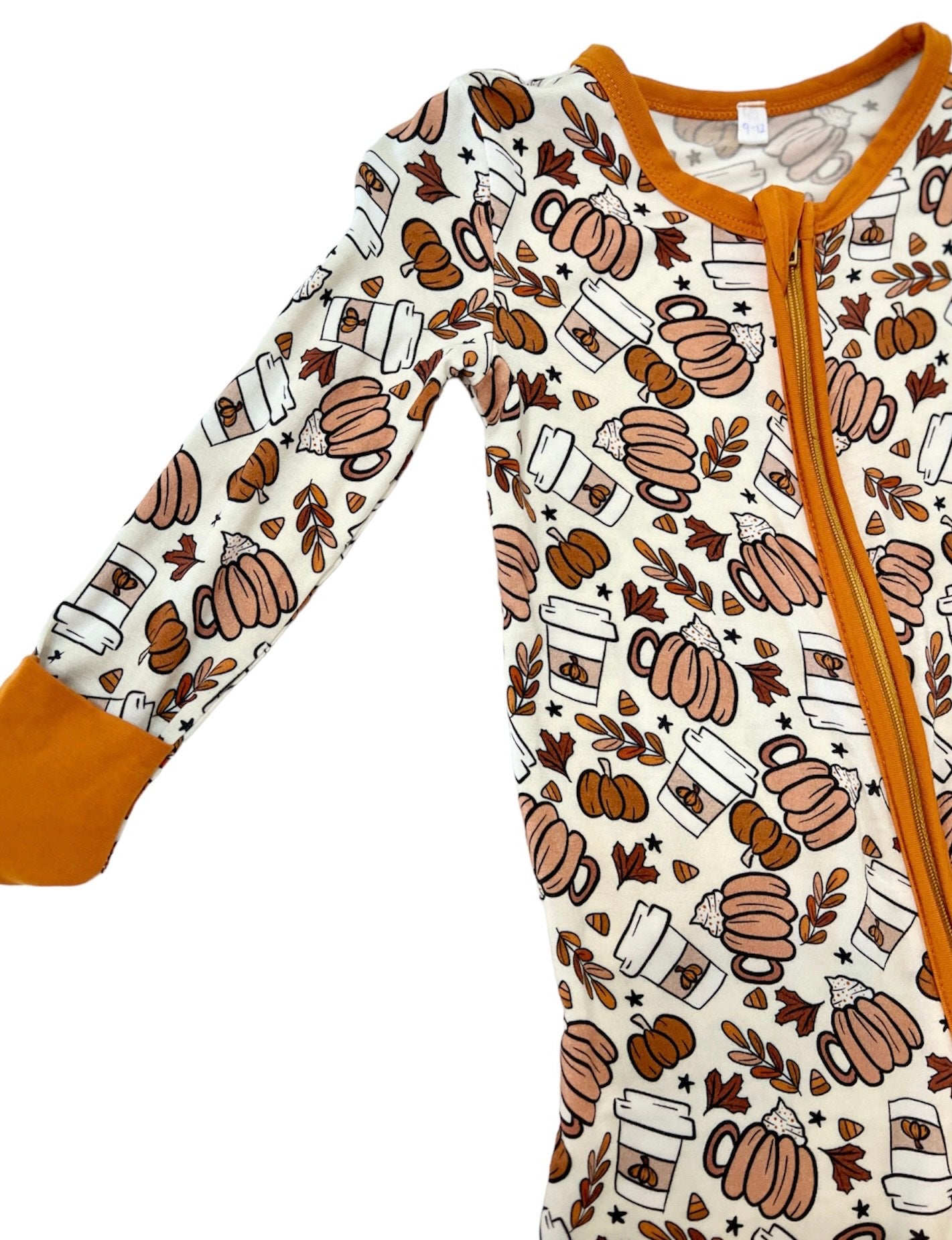 bamboo, pajamas, zippy, halloween, pumkin, pumkin-spiced, coffee, kids bamboo pajamas