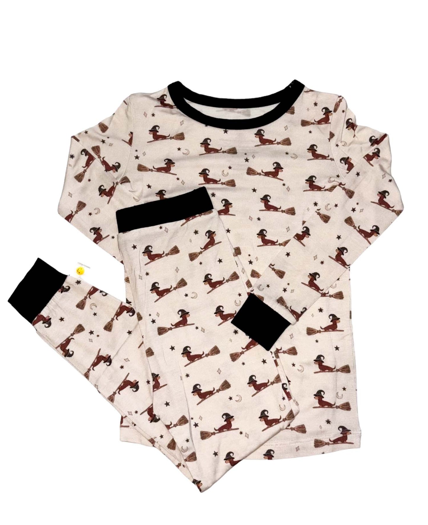 bamboo, pajamas, wiener dogs, halloween, sleepwear, kids bamboo pajamas