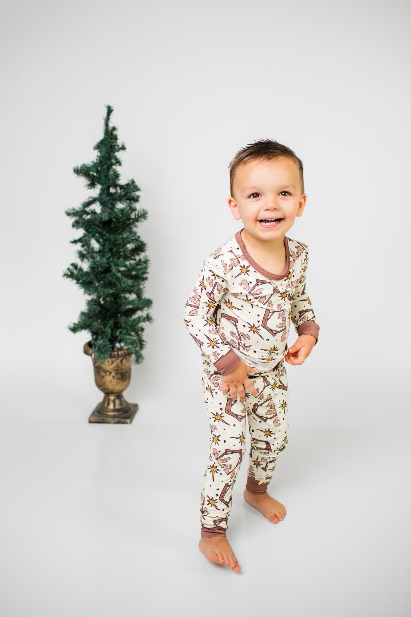 bamboo pajamas, sleepwear, kids bamboo pajamas, bamboo, nativity, nativity scene, jesus, christmas, santa, nativity pajamas, nativity scene pajamas