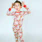 bamboo pajamas, sleepwear, kids bamboo pajamas, bamboo, milk, cookies, santa, christmas, santa hat, milk and cookies, santa pajamas, milk and cookies pajamas